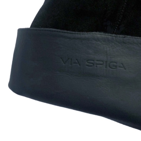 Via Spiga Mellie Black Suede Knee High Boots - Picture 6 of 7